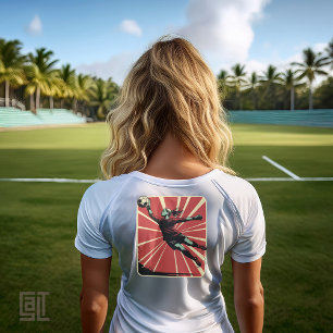 Camiseta Triblenda Portera de fútbol femenina retro