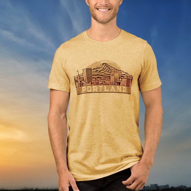 Camiseta Triblenda Portland Black Skyline Graphic T-Shirt (Subido por el creador)