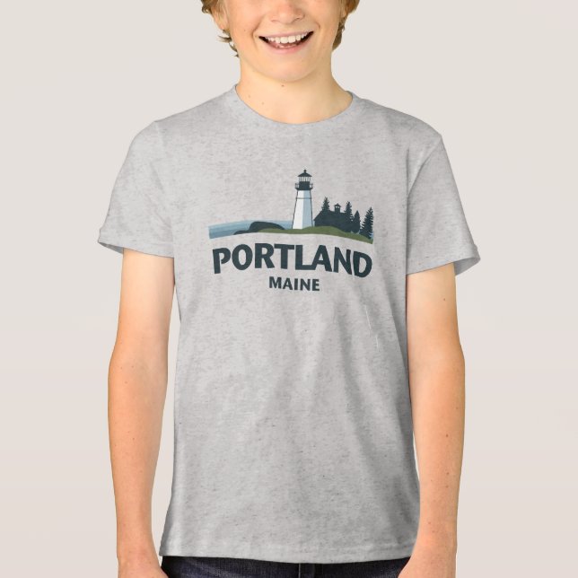 Camiseta Triblenda Portland Maine Estados Unidos (Anverso)