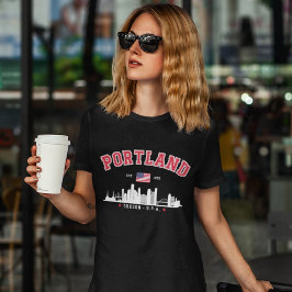 Camiseta Triblenda Portland Modern Skyline city