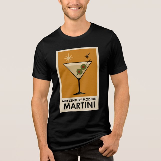 Camiseta Triblenda Poster Style Mid Century Modern Martini (Anverso)