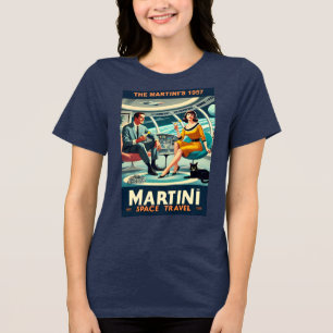 Camiseta Triblenda Pósters de viaje espacial de Martini de 1957