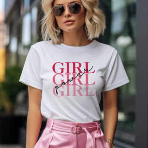 Camiseta Triblenda Potencia chica   Feminista Rosa Moderno
