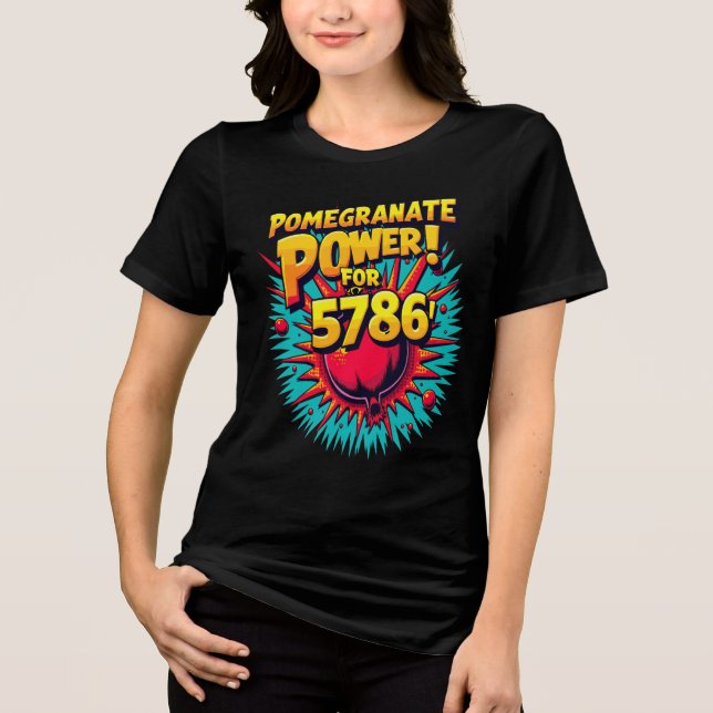 Camiseta Triblenda ¡Potencia granada para 5786! Diseño (Anverso)