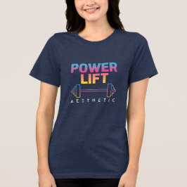 Camiseta Triblenda Power Lift Aesthetic Barbell Gradient Gym Tee