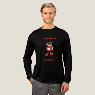 Camiseta Triblenda Powered By Chocolate   Funny Design