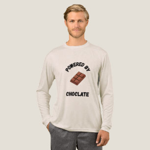 Camiseta Triblenda Powered By Chocolate   Funny Design