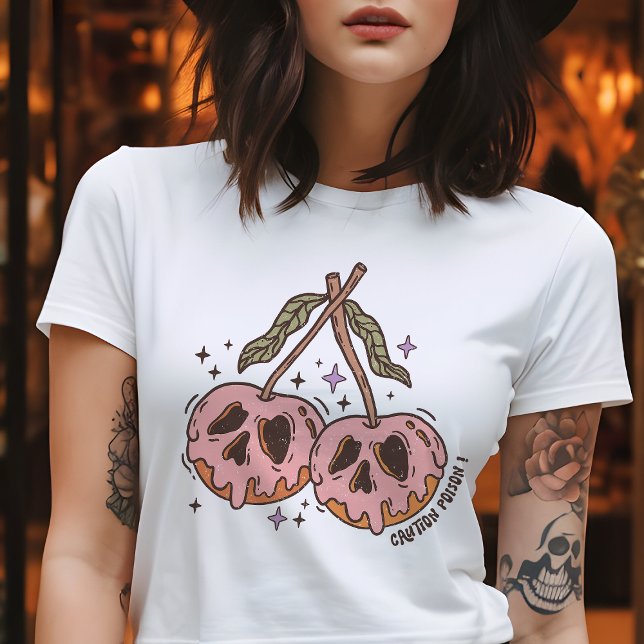 Camiseta Triblenda ¡Precaución, veneno! Halloween retro (Subido por el creador)
