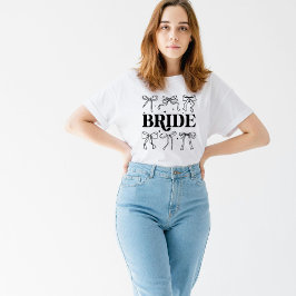 Camiseta Triblenda Precioso lazo novia femenina día de la boda
