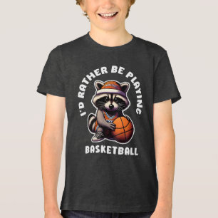 Camiseta Triblenda Prefiero Estar Jugando Baloncesto Regalo Divertido