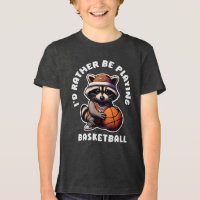 Prefiero Jugar A Racoon Funny Gift Del Baloncesto