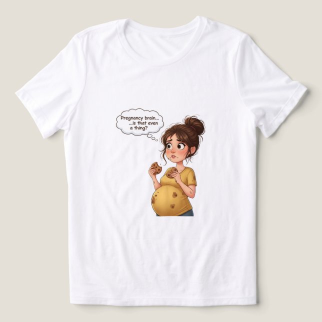 Camiseta Triblenda “Pregnancy Brain Funny T-Shirt | Cute Maternity (Diseño delantero )