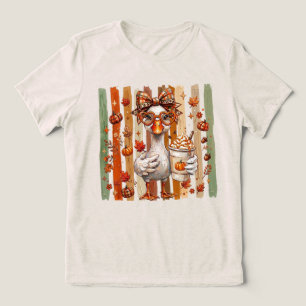 Camiseta Triblenda Preppy Otoño Silly Goose Coquette Otoño Pumpkin Sp