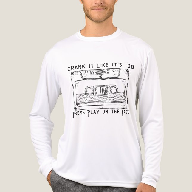 Camiseta Triblenda Press Play on the Past – 90s Stereo Soul Retro Cas (Anverso )