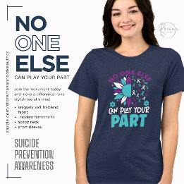 Camiseta Triblenda Prevención del Suicidio: Conciencia de No One Else
