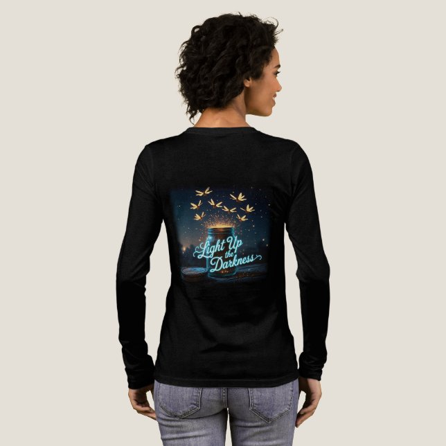 Camiseta Triblenda Prevención del suicidio "iluminar la oscuridad" (Reverso Completo )