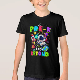 Camiseta Triblenda Primer Día de Pre-K Astronauta Espacio Regreso a l