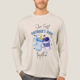 Camiseta Triblenda Primer Día del Padre Juntos Conjunto a juego / Azu