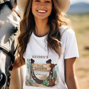 Camiseta Triblenda Primer Rodeo Cowboy Fiesta Occidental Primer Cumpl