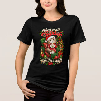 Camiseta Triblenda Primero de todo soy un delicioso gato de Navidad