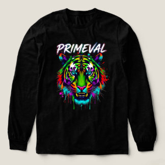 Camiseta Triblenda Primeval Neon Tiger Bella+Canvas Tri-Blend Long Sl