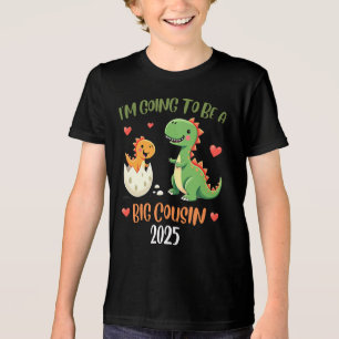 Camiseta Triblenda Primo Grande Dinosaurio Voy A Ser Primo Bebé Rex