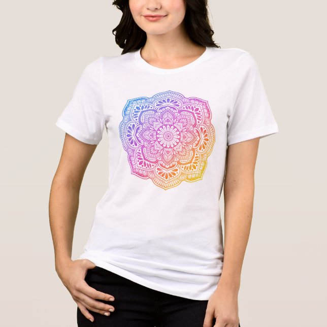 Camiseta Triblenda Prism Flower Mandala T-Shirt (Anverso)