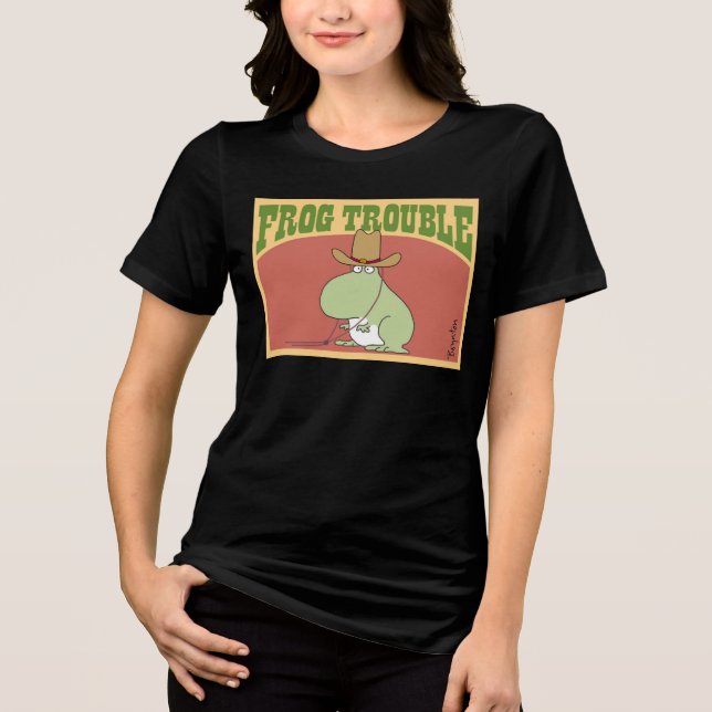 Camiseta Triblenda PROBLEMAS DE FROG por Sandra Boynton Official Appa (Anverso)
