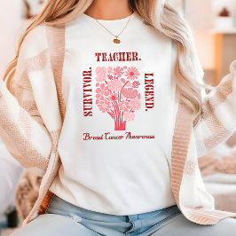 Camiseta Triblenda Profesora 100 días de sobreviviente de cáncer esco