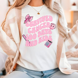 Camiseta Triblenda Profesora 100 días de sobreviviente de cáncer esco