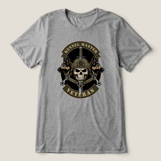 Camiseta Triblenda Programa de Perros de Trabajo Militar (Diseño delantero )