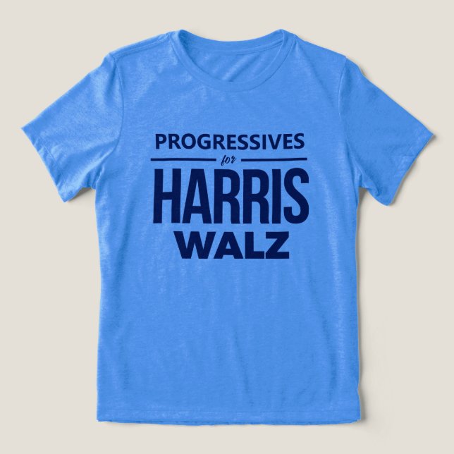 Camiseta Triblenda Progresistas para Harris Walz (Diseño delantero )