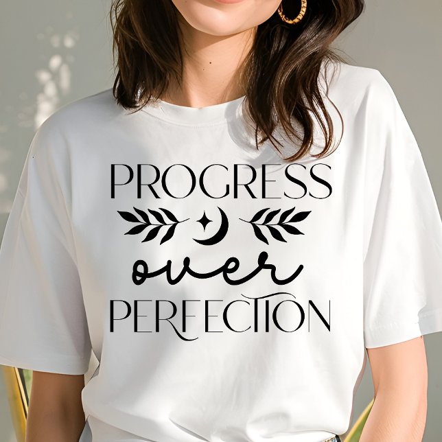 Camiseta Triblenda Progreso del Boho sobre la motivación de la perfec (Subido por el creador)