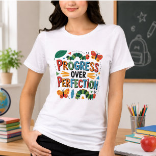Camiseta Triblenda Progreso Sobre Perfección De Regreso a la Escuela