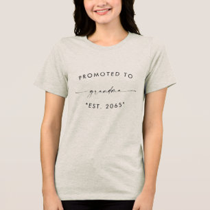 Camiseta Triblenda Promovida a la Invitación de embarazo de la abuela