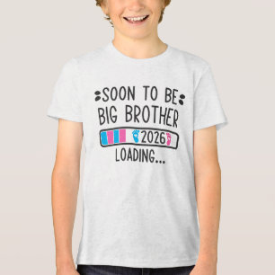 Camiseta Triblenda Pronto Hermano 2026 Cargando Anuncio de Embarazo