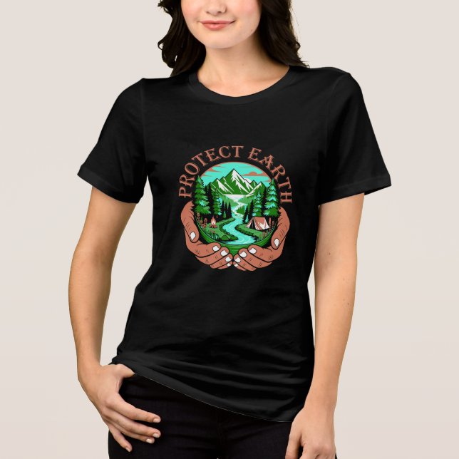 Camiseta Triblenda Protect Earth Nature T-Shirt (Anverso)