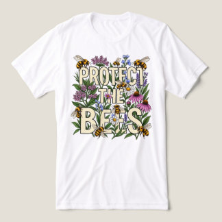 Camiseta Triblenda Protege a las Abejas Floral de Flores Silvestres V