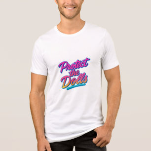 Camiseta Triblenda Protege a las Muñecas Arte Retro Neón