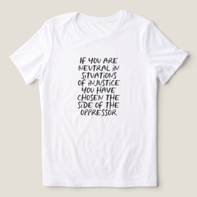 Camiseta Triblenda Protesta contra la injusticia Declaración de moda  (Diseño delantero )