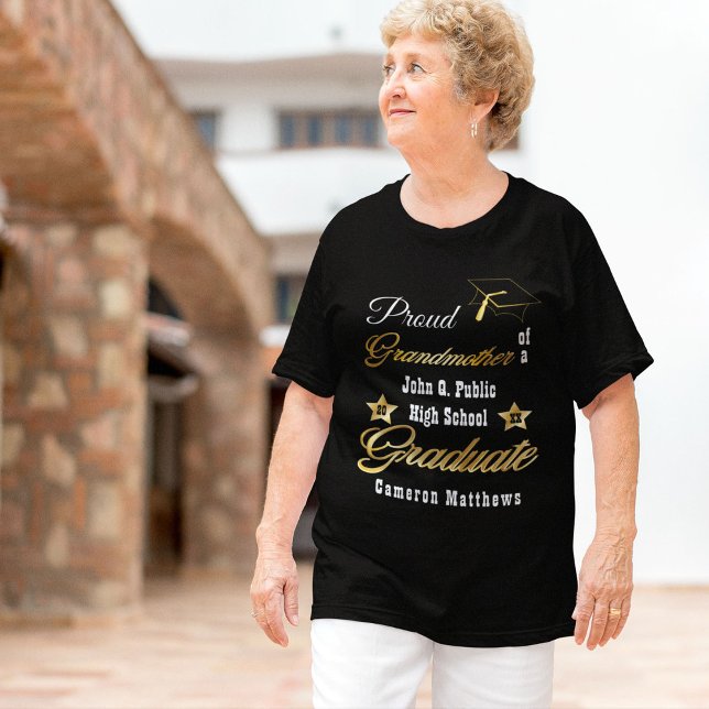 Camiseta Triblenda Proud Grandmother of Graduate Name Graduation (Subido por el creador)