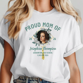 Camiseta Triblenda Proud Mom Of Name Floral 2026 Graduation Photo