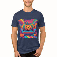Psicodélico Jack O Lantern Sofa T-Shirt