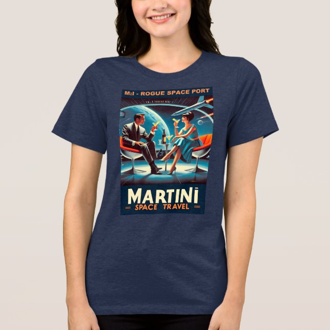 Camiseta Triblenda Puerto espacial Martini Space Travel: Poster Rogue (Anverso)
