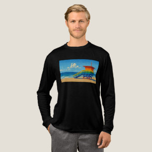 Camiseta Triblenda Puesto de vigilancia del arco iris de la playa de