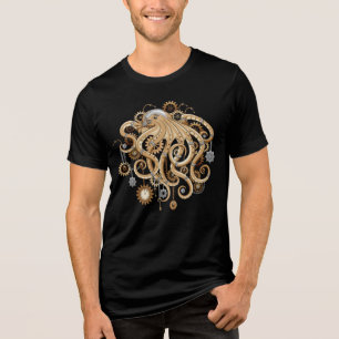 Camiseta Triblenda Pulpo Steampunk Retro Fantasía Mecánica