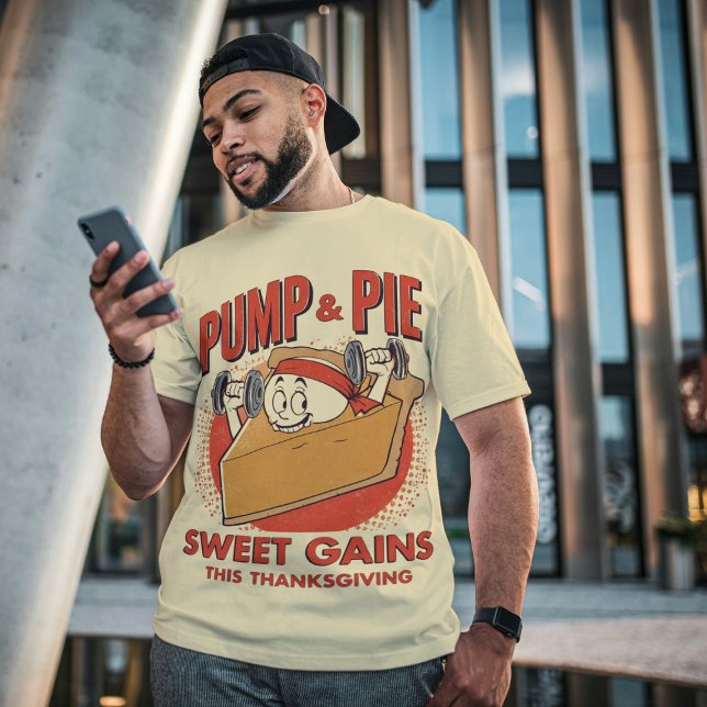 Camiseta Triblenda Pump & Pie - Divertido bollo de comida para postre (Subido por el creador)