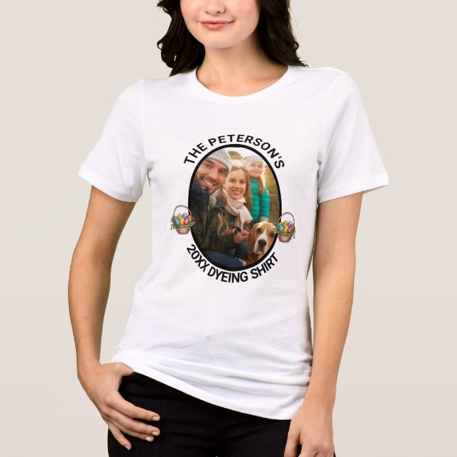 Camiseta Triblenda Pun de Pascua | Personalizado 2025 Foto de la fami (Anverso)