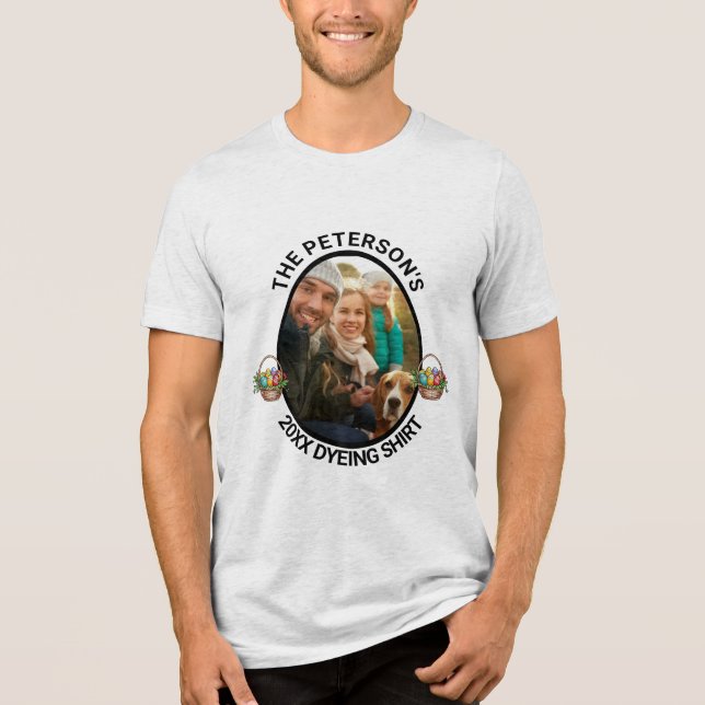 Camiseta Triblenda Pun de Pascua | Personalizado 2025 Foto de la fami (Anverso)