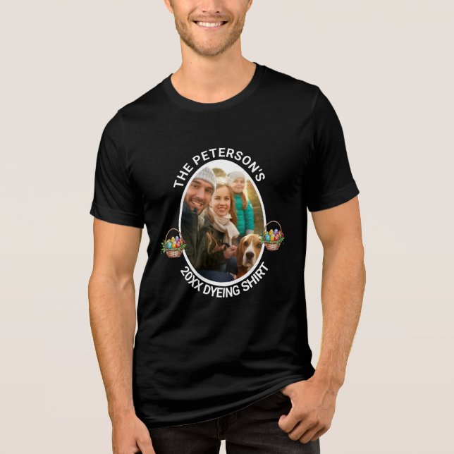 Camiseta Triblenda Pun de Pascua | Personalizado 2025 Foto de la fami (Anverso)